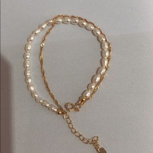 pearl w 14k gold bracelet